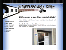 Tablet Screenshot of gitarrenschule-klotz.de